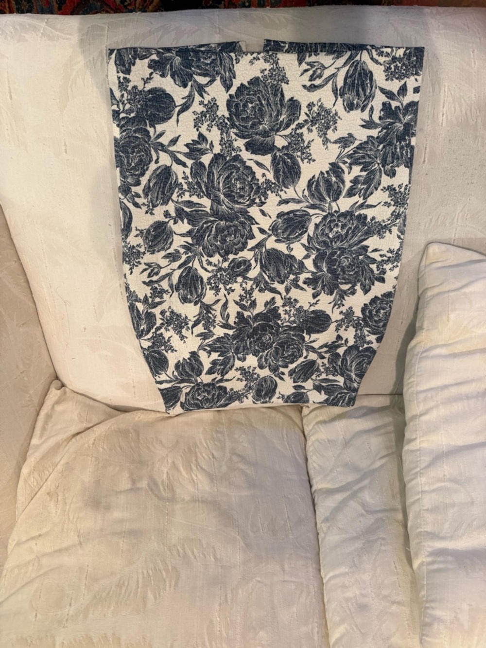 Ann Taylor Navy and White Floral Skirt 2